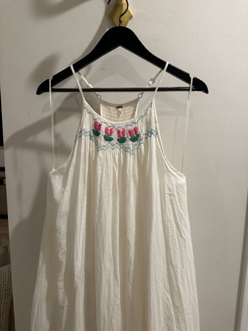 FREE PEOPLE Tip Toeing Tulip Midi Dress in Whisper White Size Small - Picture 5 of 13